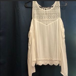 Express white lace blouse size medium